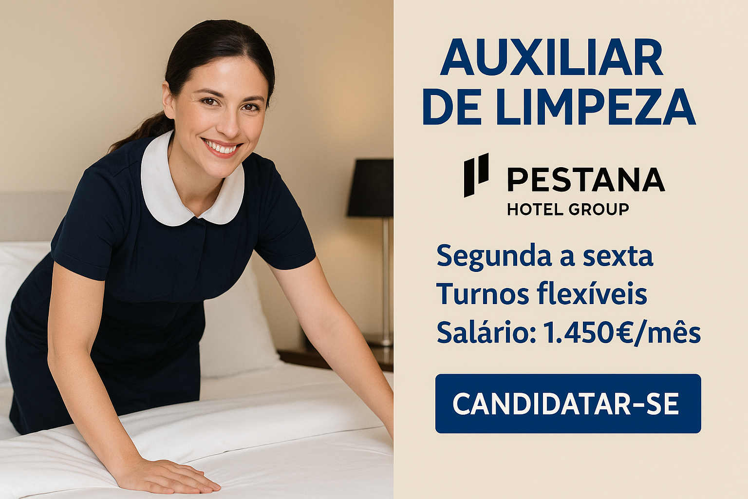 Auxiliar de Limpeza no Pestana Hotel